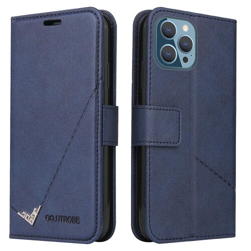INORCO GQ.UTROBE Za iPhone 14 Pro Max PU usnjena torbica za denarnico, pravokotna kovinska dekoracija Folio Flip, zložljivo stojalo za telefon, (22035323) Cene