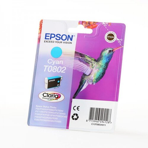 Epson kartu&amp;scaron;a T0802 Cyan / Original Slike