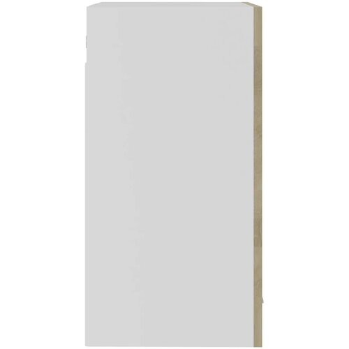  Viseča steklena omarica sonoma hrast 40x31x60 cm iverna plo&amp;scaron;ča, (20716769) Slike
