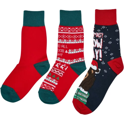 Urban Classics Accessoires Christmas Bear Socks Kids 3-Pack multicolor