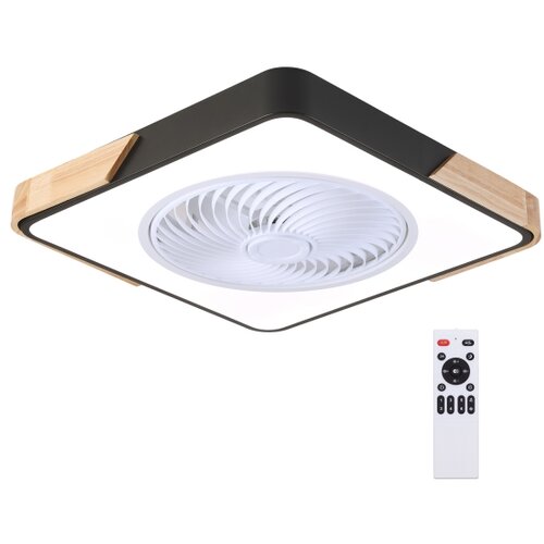  Brilagi-LED prigu&amp;scaron;iva svetiljka sa ventilatorom LED/30W/230V 3000-6500K crna/hrast + daljinski upravljač Slike