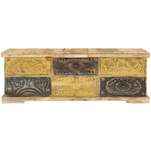 Maison Chic Klubska mizica - kavna mizica - Nizka mizica 100x50x35 cm trden mangov les, (21753785) Slike