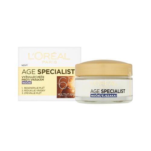 L&amp;acute;Or&amp;eacute;al Paris age Specialist 65+ noćna krema protiv bora 50 ml za žene Slike
