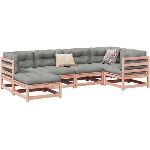  6-dijelni set vrtnih sofa od duglazije i jelovine s jastucima Cene