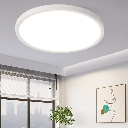 Nettlife LED stropna svetilka za kopalnico, ravna, 30 cm, 24 W, okrogla, bela, kuhinjska, nezatemnljiva, (22111197) Cene