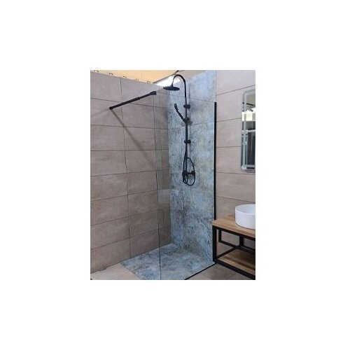 Tuš stijenka WalkIn 100x200 crni profil S473B-K1150SHOWERLUX Cijene