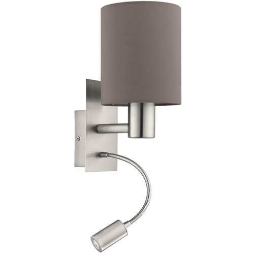 Eglo 96481 - led fleksibilna svetiljka pasteri 1xE27/40W+LED/3,8W siva Slike