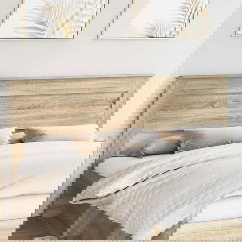 vidaXL Vzglavje z vzglavjem Sonoma hrast 200 cm Konstruiran les Cene