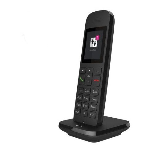 Telekom Speedphone 12 schwarz Mobilteil /Ladeschale IP phone Black TFT Slike
