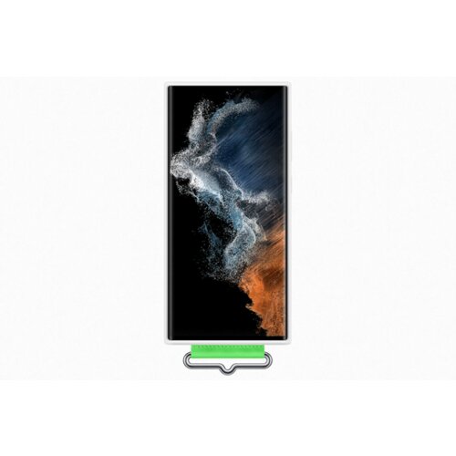 Samsung S22 Ultra silikonski ovitek s paščkom, bel Cene