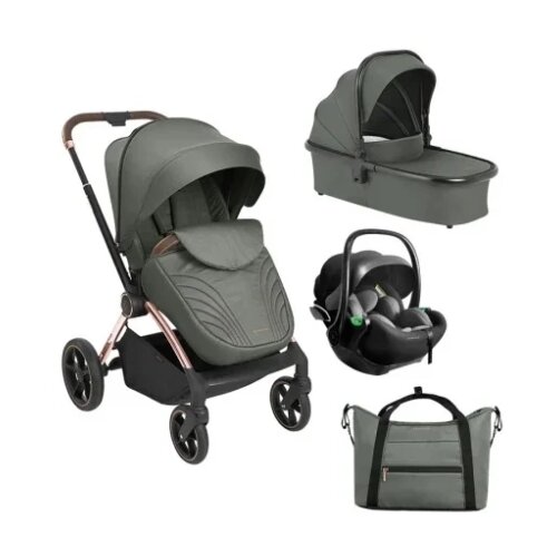 Kolica Kara premium 3in1 set sa autosedi&amp;scaron;tem I-Xtend I-size i tvrdom korpom Army Green KKB21166 XTSET Slike