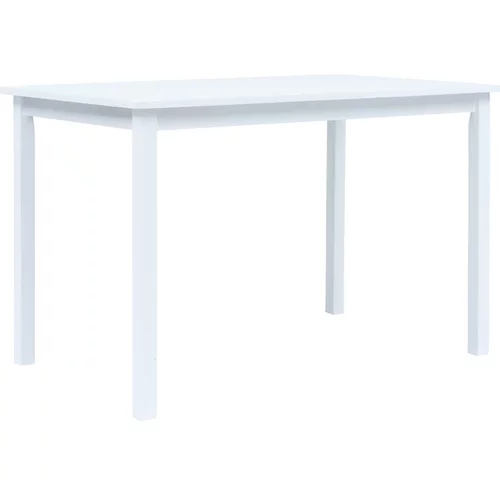  Jedilna miza bela 114x71x75 cm trles kavčukovca