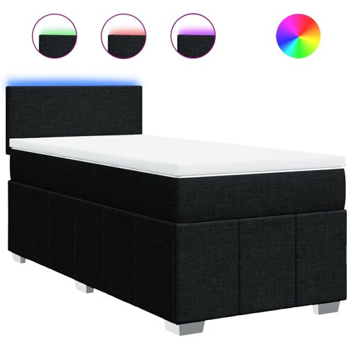 Maison Chic Box spring postelja - Vzmetna postelja z vzmetnico črna 80x200 cm blago SL23734, (21879742) Cene