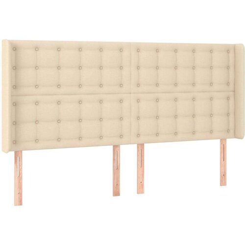  Krevet box spring s madracem LED krem 180x200 cm od tkanine Slike