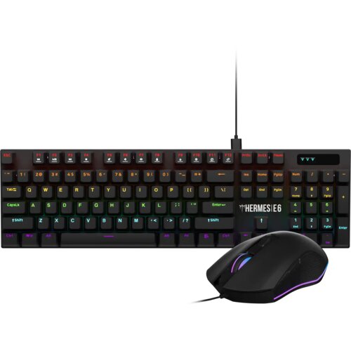 Gamdias Tastatura mehanička + miš Hermes E6 Cene