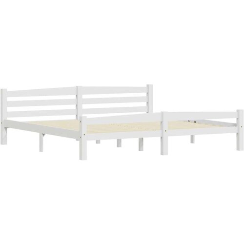  Za krevet od masivne borovine bijeli 200 x 200 cm Slike
