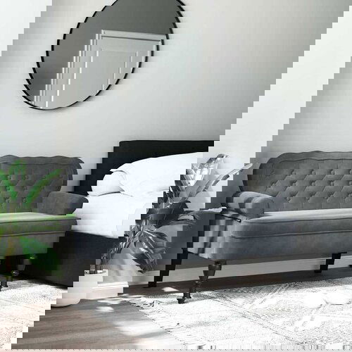 vidaXL klop z naslonjalom temno siva 119,5x64,5x75 cm žamet Cene
