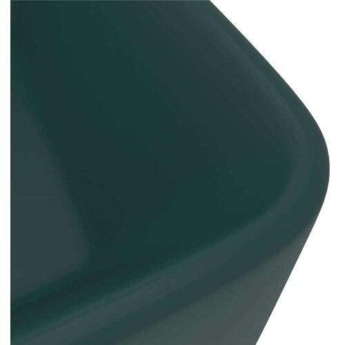 VidaXL Luksuzni umivaonik mat tamnozeleni 41 x 30 x 12 cm keramički Slike