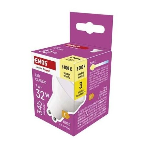 Emos zq8e12 sijalice Led sijalica classic mr16 3w(32w) 345 lm gu10 ww ( 3437 ) Cene