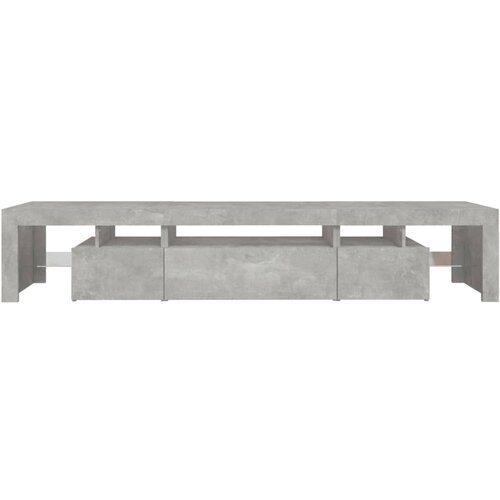  ormarić s LED svjetlima siva boja betona 215x36,5x40 cm Slike