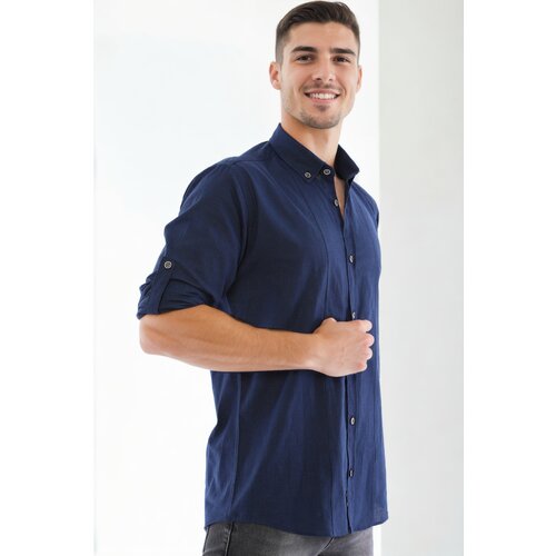 Dewberry G921 MEN&amp;#039;S SHIRT-NAVY BLUE Slike