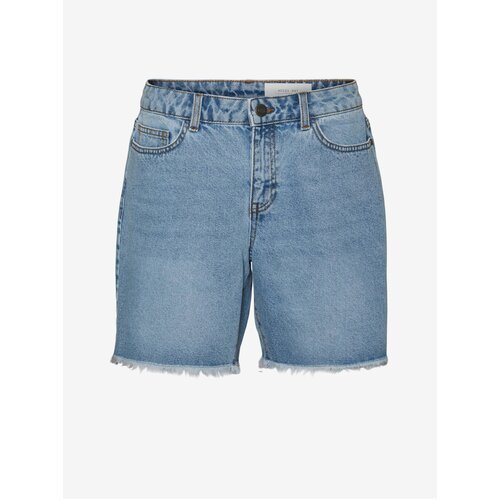 Noisy May Smiley Blue Denim Shorts - Women Slike
