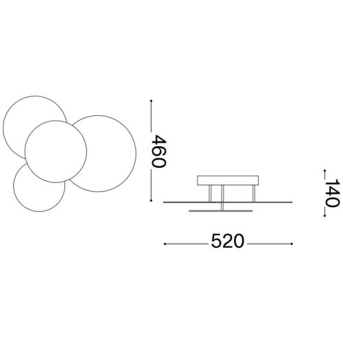 Ideal lux - led plafonsko svetlo cloud LED/33W/230V cri 90 belo Slike