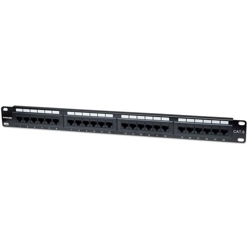 Intellinet 1U 24-port UTP Cat6 črn patch panel Cene