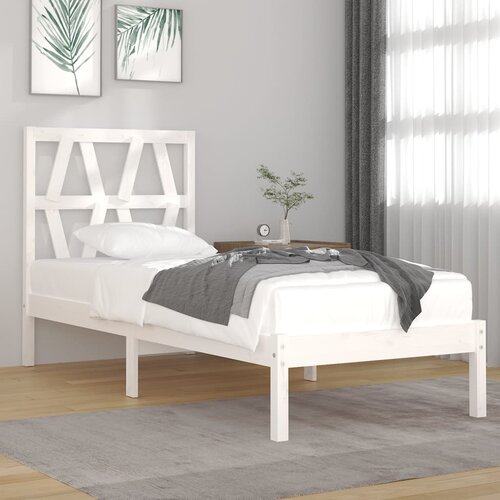The Living Store Posteljni okvir bel iz borovine 90x200 cm - Posteljni Okvir, (21522946) Slike