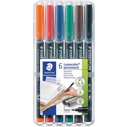 Marker PERMANENTNI 0,6MM PK6 RECIKLIRANI LUMOCOLOR STAEDTLER 318 WP6 Cijene