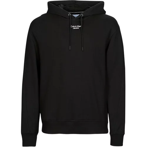 Calvin Klein Jeans STACKED LOGO HOODIE Crna