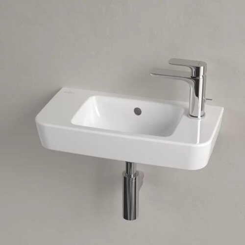 Villeroy Boch 4342R501 O.Novo Compact 50 x 25 cm keramični umivalnik z odprtino za armaturo desna izvedba Slike