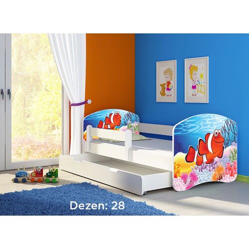 ACMA dečiji krevet II 180x80 f + du&amp;scaron;ek 6 cm WHITE28 Slike