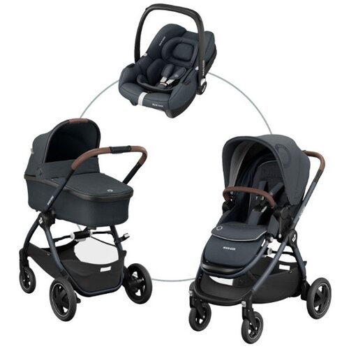 Maxi-Cosi kolica trio 3u1 Adorra2 + ko&amp;scaron;ara Oria + autosjedalica Cabriofix i-size - essential graphite Slike