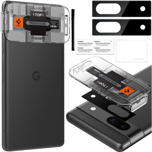 Spigen CASE CAMERA PROTECTOR ZA GOOGLE PIXEL 7A BLACK 2-PACK, (21971699) Cene