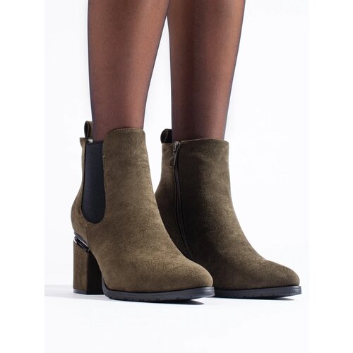 VINCEZA Dark green suede boots on Vincez post Cene