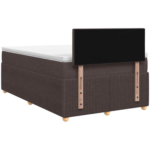  Boxspring krevet s madracem Tamno smeđa 120 x 200 cm Tkanina Slike