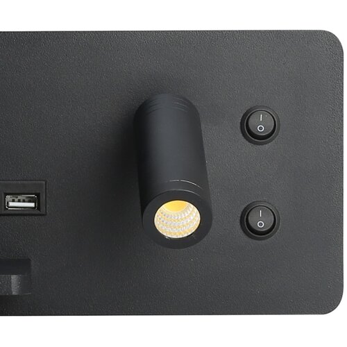  Immax 08288L-LED Zidno svetlo sa podesivim držačem, USB priključkom i bežičnim punjenjem LED/3W/230V + LED/3W Slike