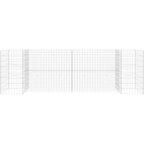  Gabionska sadilica u H-obliku od čelične žice 260 x 40 x 80 cm Slike
