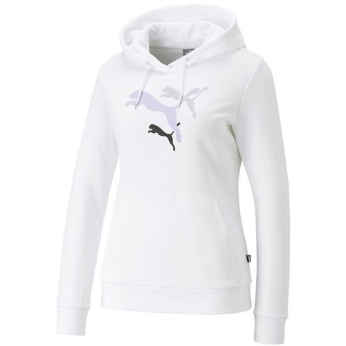 Puma ess+ logo power hoodie tr, ženski duks, bela 673680 Slike
