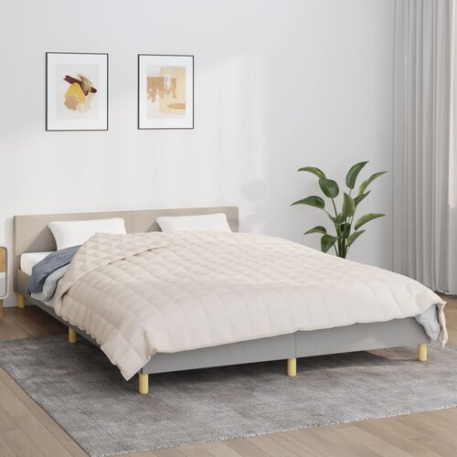 The Living Store Obtežena odeja svetlo krem 220x235 cm 11 kg blago - Obtežena Odeja, (21499577) Cene