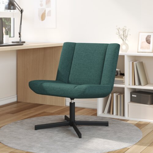  Vrtljiv stol Temno zelena 63 x 75 x 76 cm blago, (5000288967) Cene