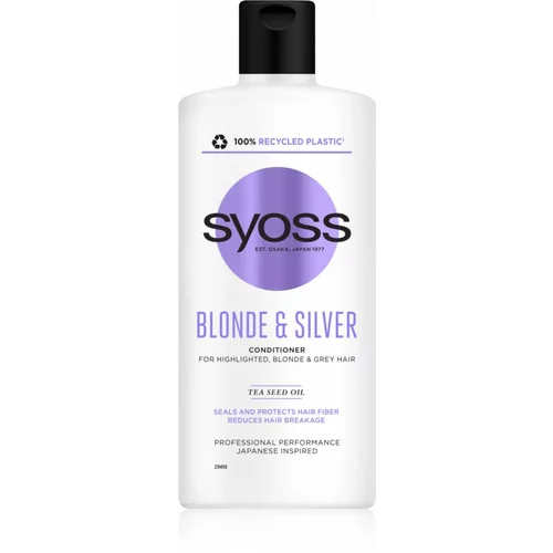 Syoss Blonde & Silver Conditioner regenerator za plavu kosu za sijedu kosu 440 ml za žene