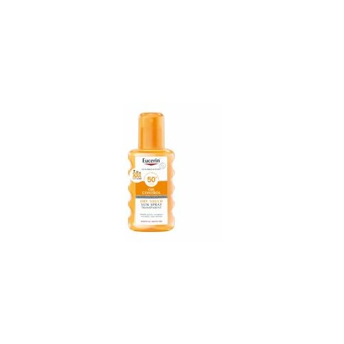 Eucerin oil control dry touch sprej za zaštitu osetljive kože od sunca spf 50+ 200ml Slike