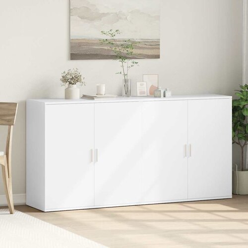  Komoda 2 kom bijeli 79x38x80 cm od konstruiranog drva Slike