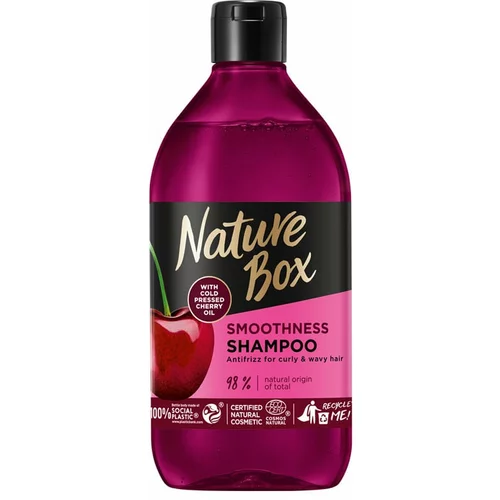 Nature Box Cherry balzam za glajenje las za neobvladljive lase 385 ml