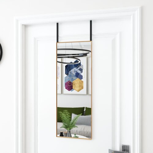  Ogledalo za vrata zlatno 30 x 80 cm od stakla i aluminija Cene