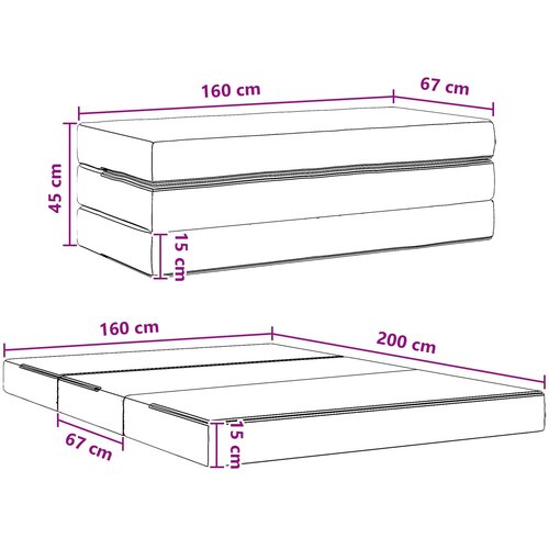 SOFA na razvlačenje 160 x 67 x 45 cm Sivosmeđa Slike