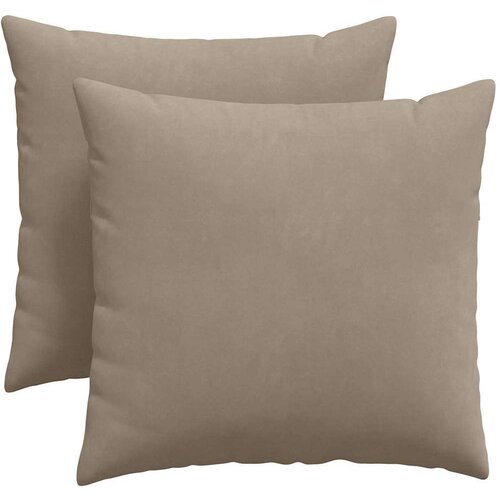 VidaXL jastučići za sofu 2 pcs sivo-smeđa 45 x 45 cm tkanina Slike