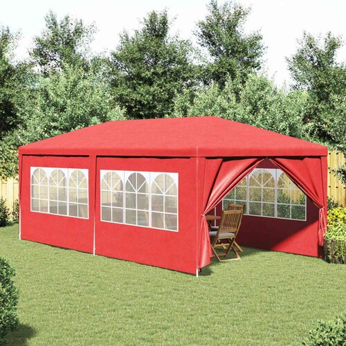 Šator za svadbe - &scaron;ator za zabave Crvena 600 x 300 x 255 cm PE i čelik - Crvena 3 x 6 m Cijene